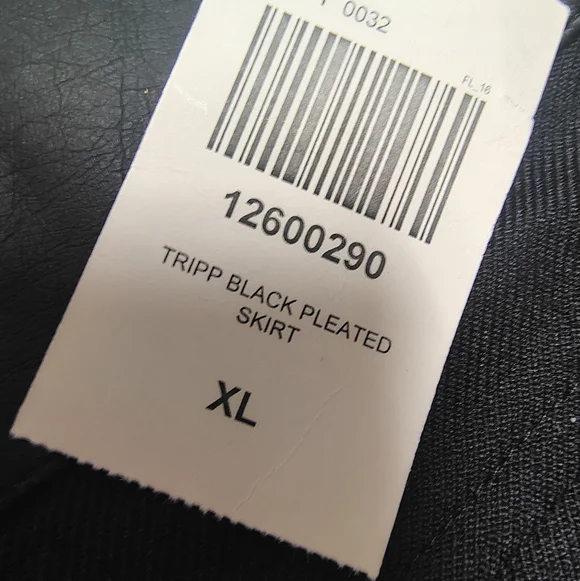 NWT Y2K Vintage Royal Bones Daang Goodman (Tripp) Black Pleated Skirt Women's XL - Picture 4 of 14